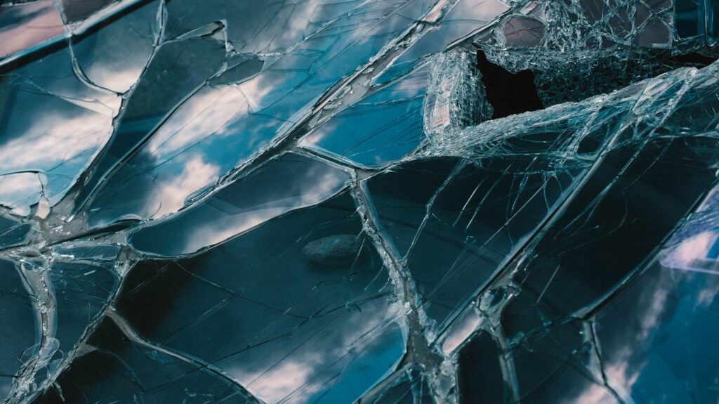 cracked glass